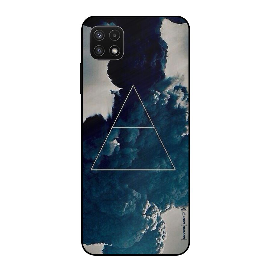 Blue Hue Smoke Metal Back Case for Galaxy A22 5G