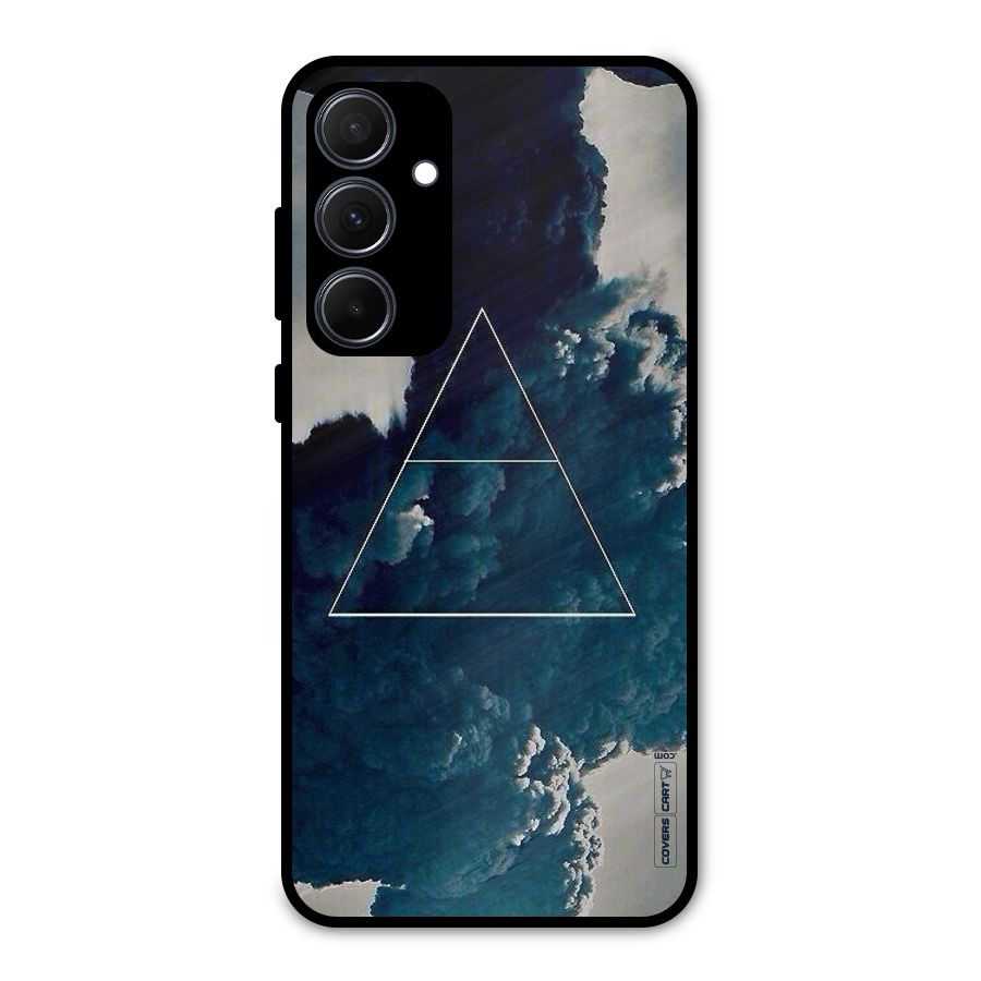 Blue Hue Smoke Metal Back Case for Galaxy A35