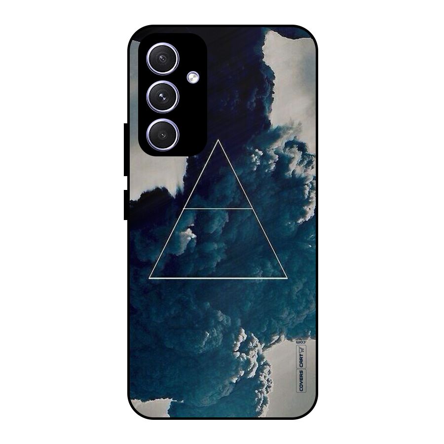Blue Hue Smoke Metal Back Case for Galaxy A54
