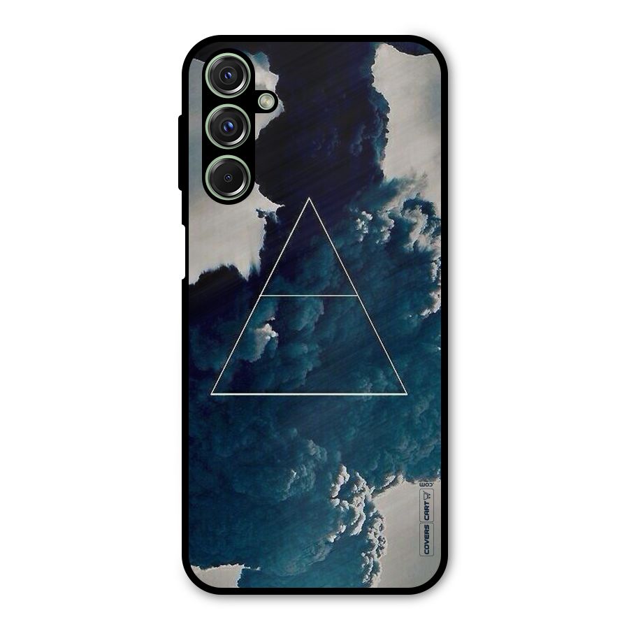 Blue Hue Smoke Metal Back Case for Galaxy F34