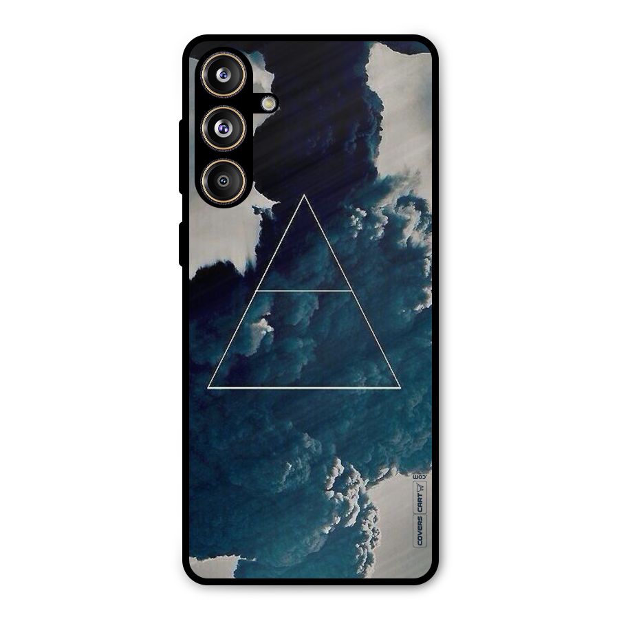 Blue Hue Smoke Metal Back Case for Galaxy F55
