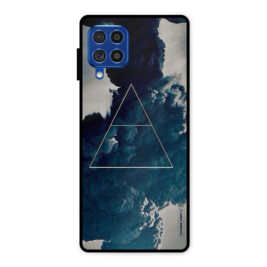 Blue Hue Smoke Metal Back Case for Galaxy F62