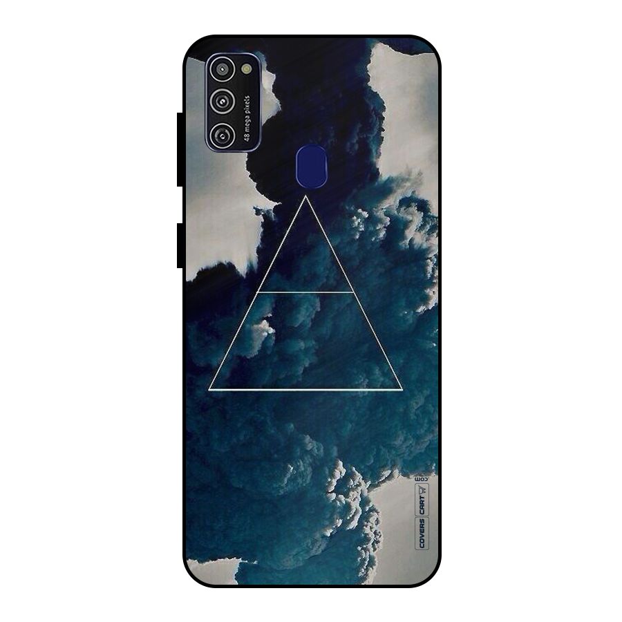 Blue Hue Smoke Metal Back Case for Galaxy M21