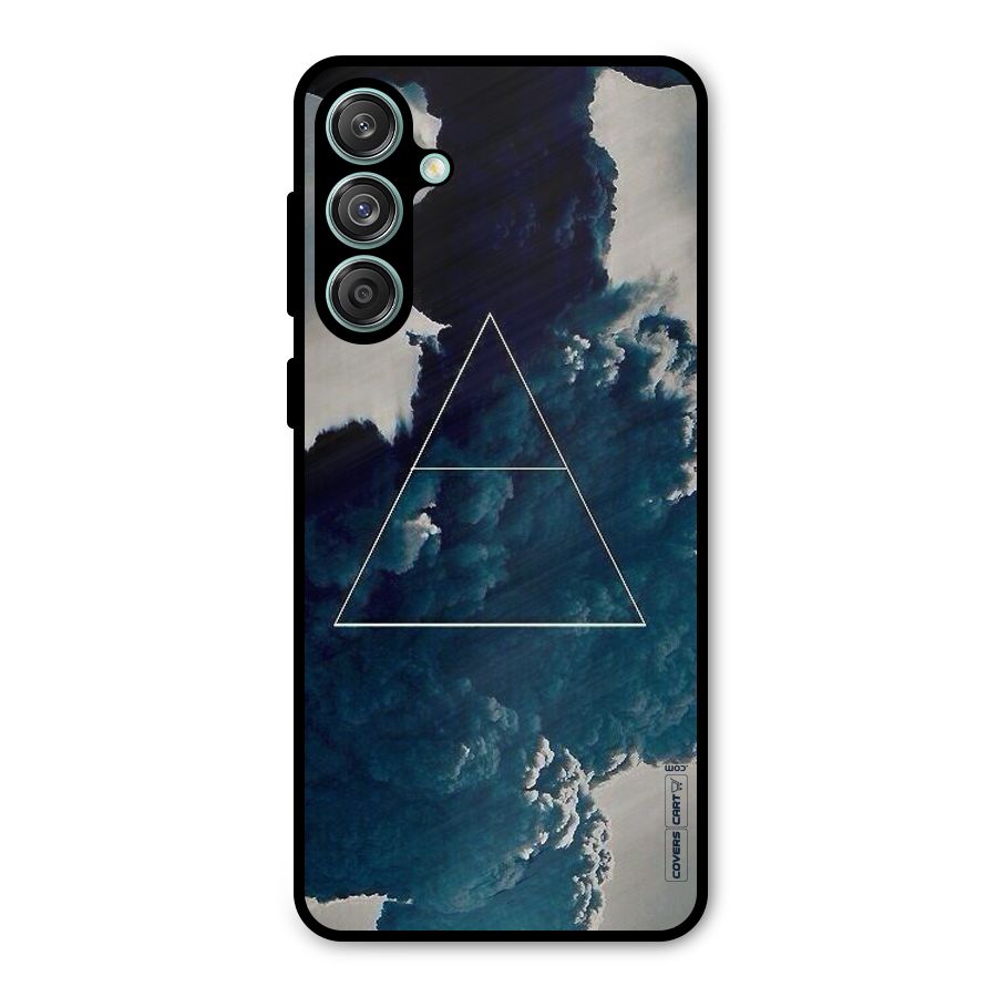Blue Hue Smoke Metal Back Case for Galaxy M55 5G