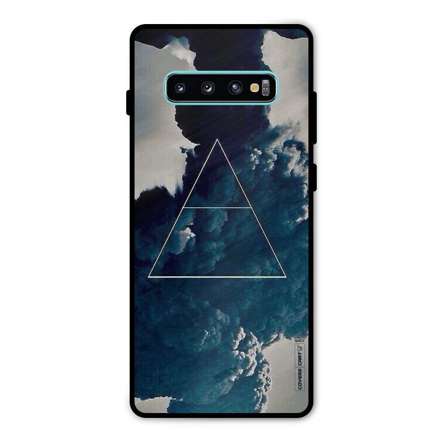Blue Hue Smoke Metal Back Case for Galaxy S10 Plus