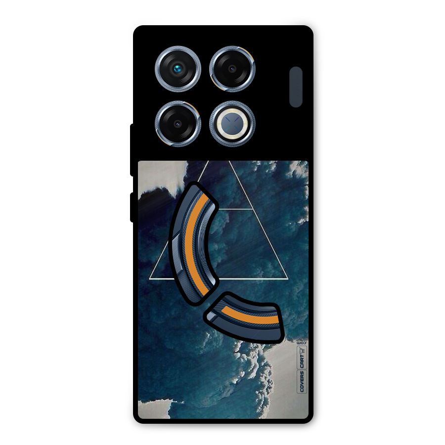 Blue Hue Smoke Metal Back Case for Infinix GT 20 Pro