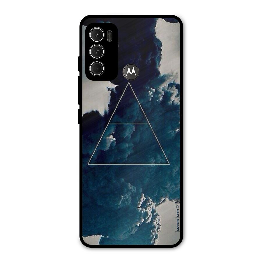 Blue Hue Smoke Metal Back Case for Moto G60