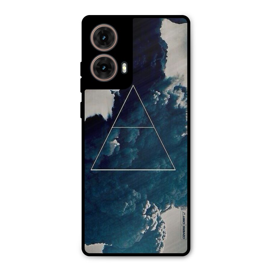Blue Hue Smoke Metal Back Case for Moto G85