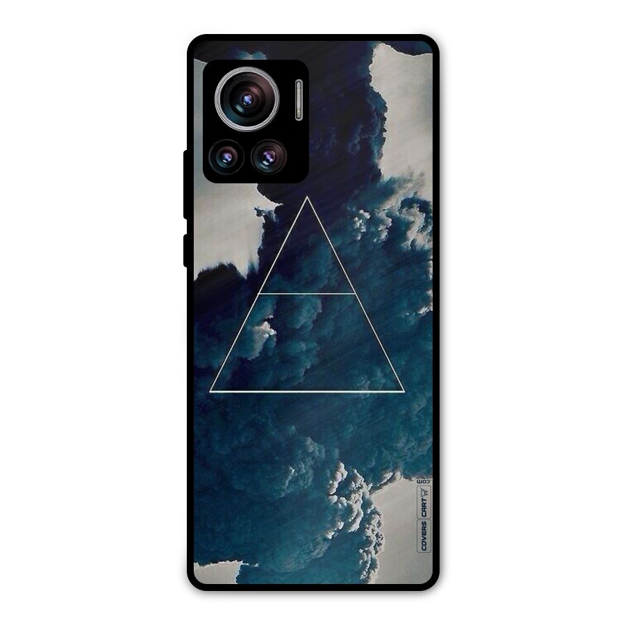 Blue Hue Smoke Metal Back Case for Motorola Edge 30 Ultra