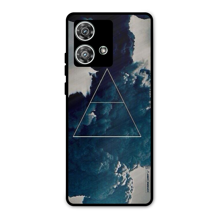 Blue Hue Smoke Metal Back Case for Motorola Edge 40 Neo