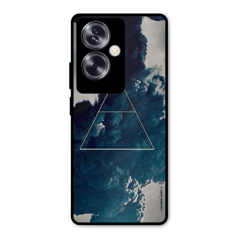 Blue Hue Smoke Metal Back Case for Oppo A79 5G