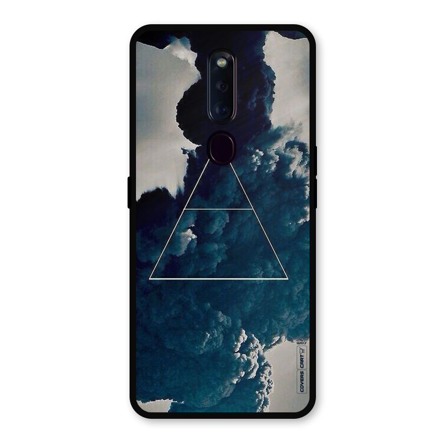 Blue Hue Smoke Metal Back Case for Oppo F11 Pro