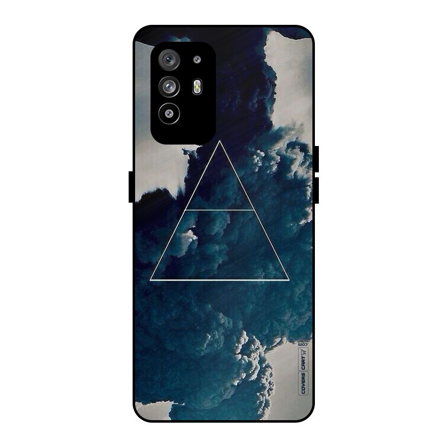 Blue Hue Smoke Metal Back Case for Oppo F19 Pro Plus 5G