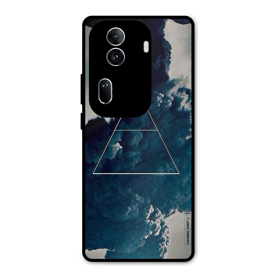 Blue Hue Smoke Metal Back Case for Oppo Reno11 Pro 5G