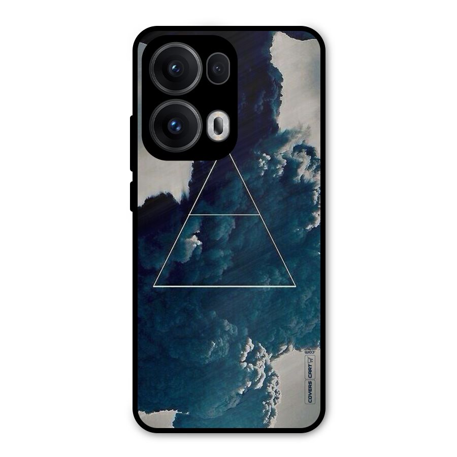 Blue Hue Smoke Metal Back Case for Oppo Reno13 Pro