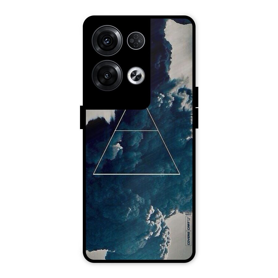 Blue Hue Smoke Metal Back Case for Oppo Reno8 Pro 5G