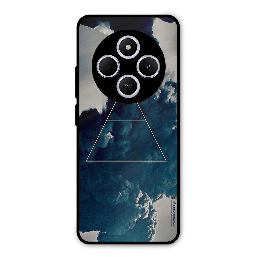 Blue Hue Smoke Metal Back Case for Poco C75 5G
