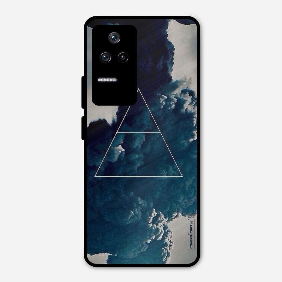 Blue Hue Smoke Metal Back Case for Poco F4 5G