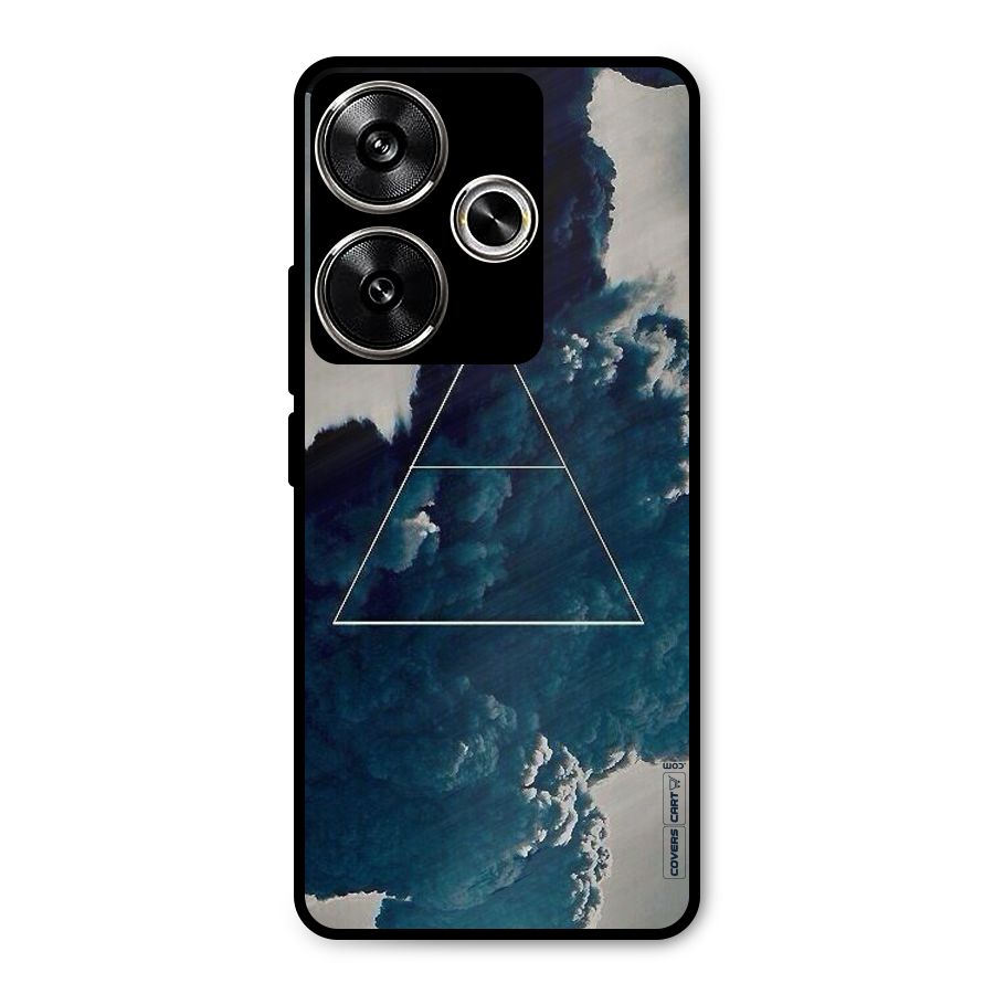 Blue Hue Smoke Metal Back Case for Poco F6