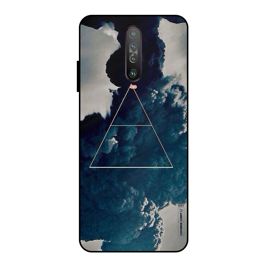 Blue Hue Smoke Metal Back Case for Poco X2