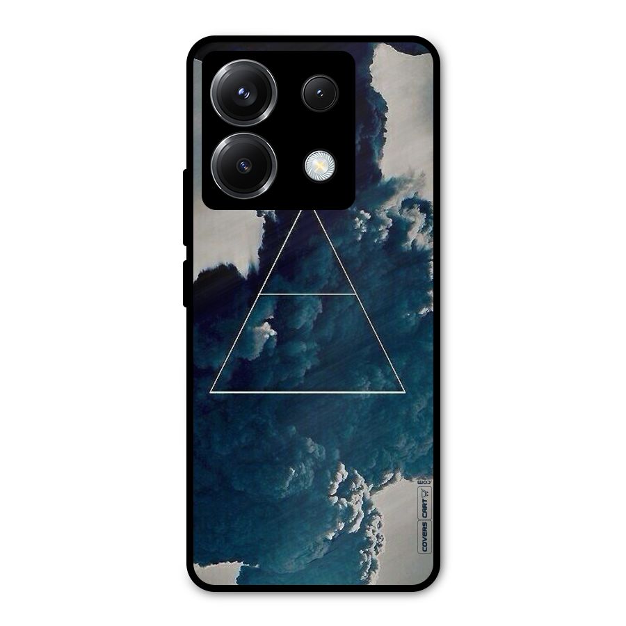 Blue Hue Smoke Metal Back Case for Poco X6