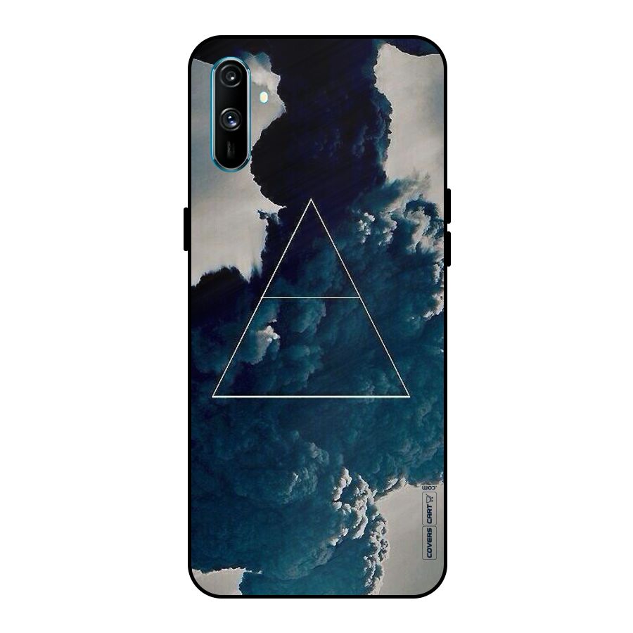 Blue Hue Smoke Metal Back Case for Realme C3