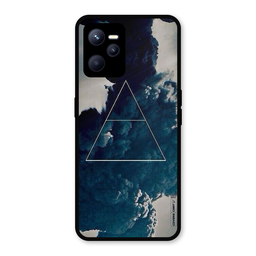 Blue Hue Smoke Metal Back Case for Realme C35