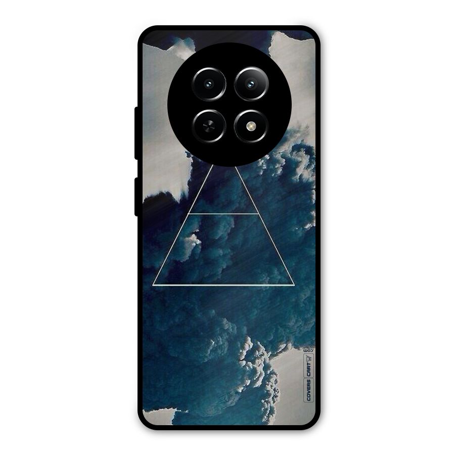 Blue Hue Smoke Metal Back Case for Realme Narzo 70x 5G
