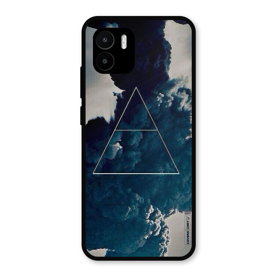 Blue Hue Smoke Metal Back Case for Redmi A1