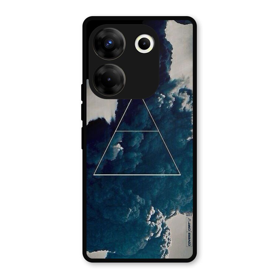 Blue Hue Smoke Metal Back Case for Tecno Camon 20 Pro
