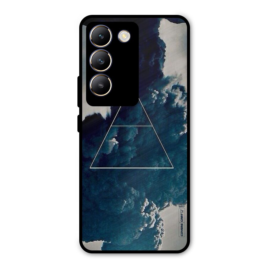 Blue Hue Smoke Metal Back Case for Vivo T3 5G