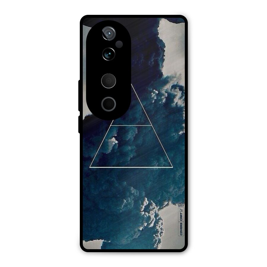 Blue Hue Smoke Metal Back Case for Vivo T3 Ultra