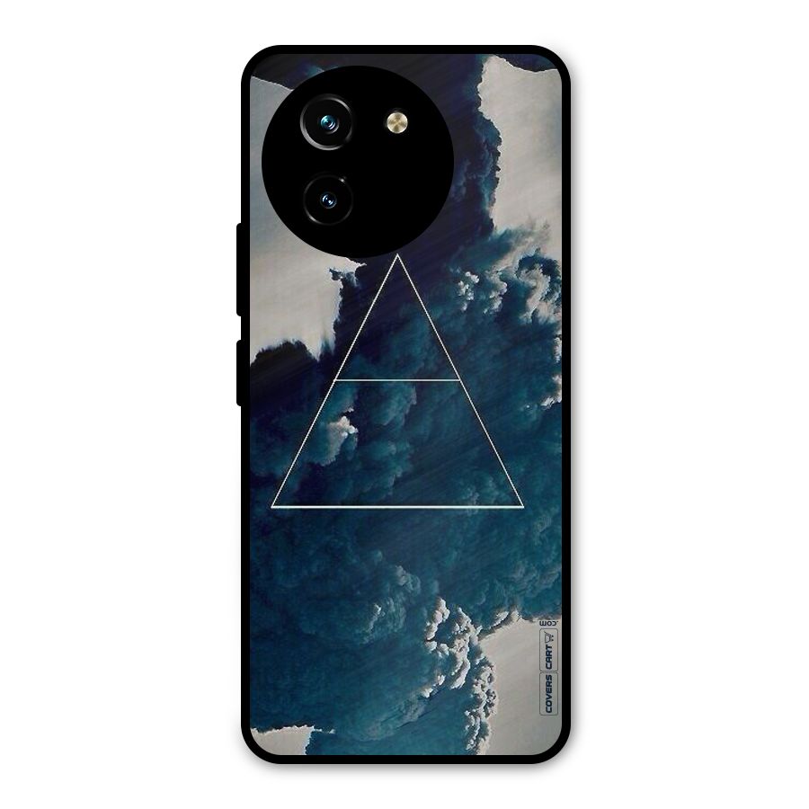 Blue Hue Smoke Metal Back Case for Vivo T3x