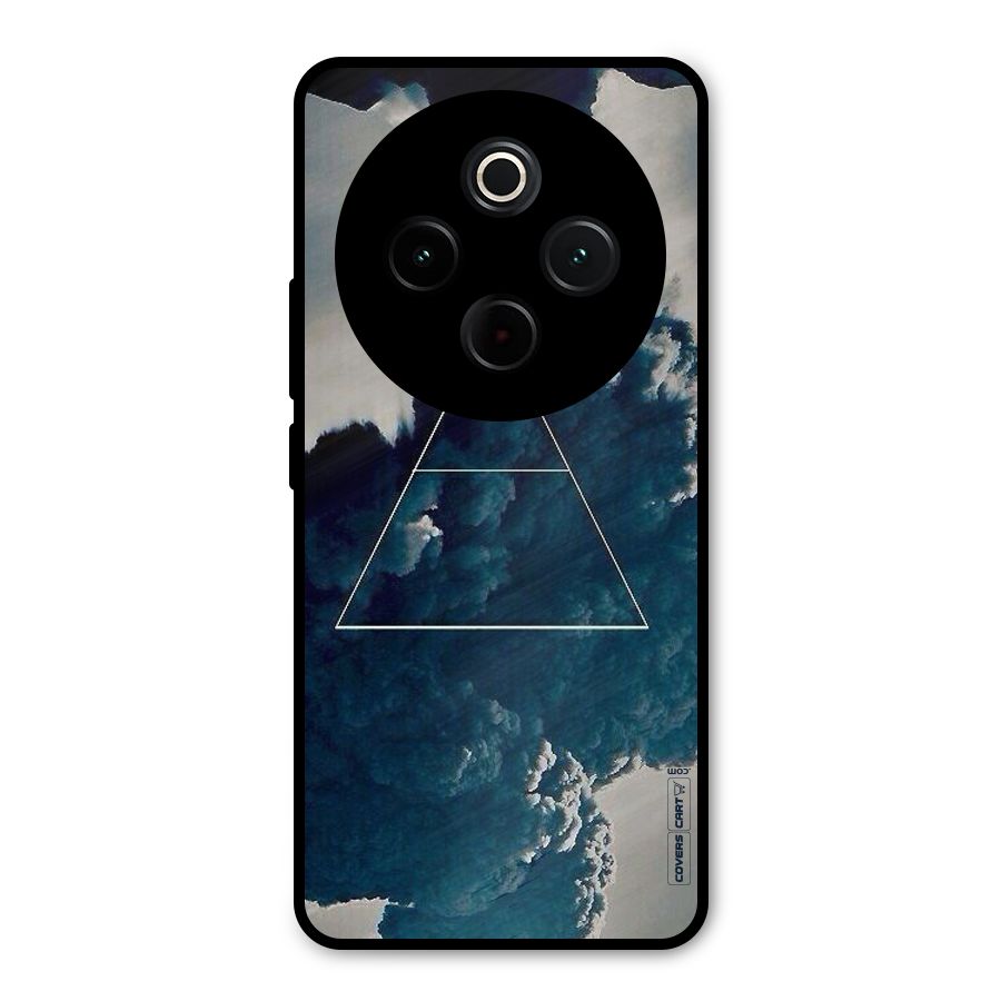 Blue Hue Smoke Metal Back Case for Vivo T4