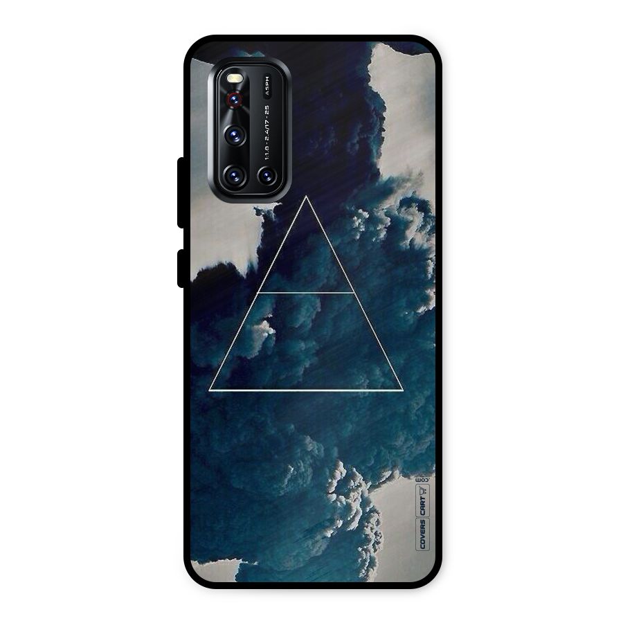 Blue Hue Smoke Metal Back Case for Vivo V19