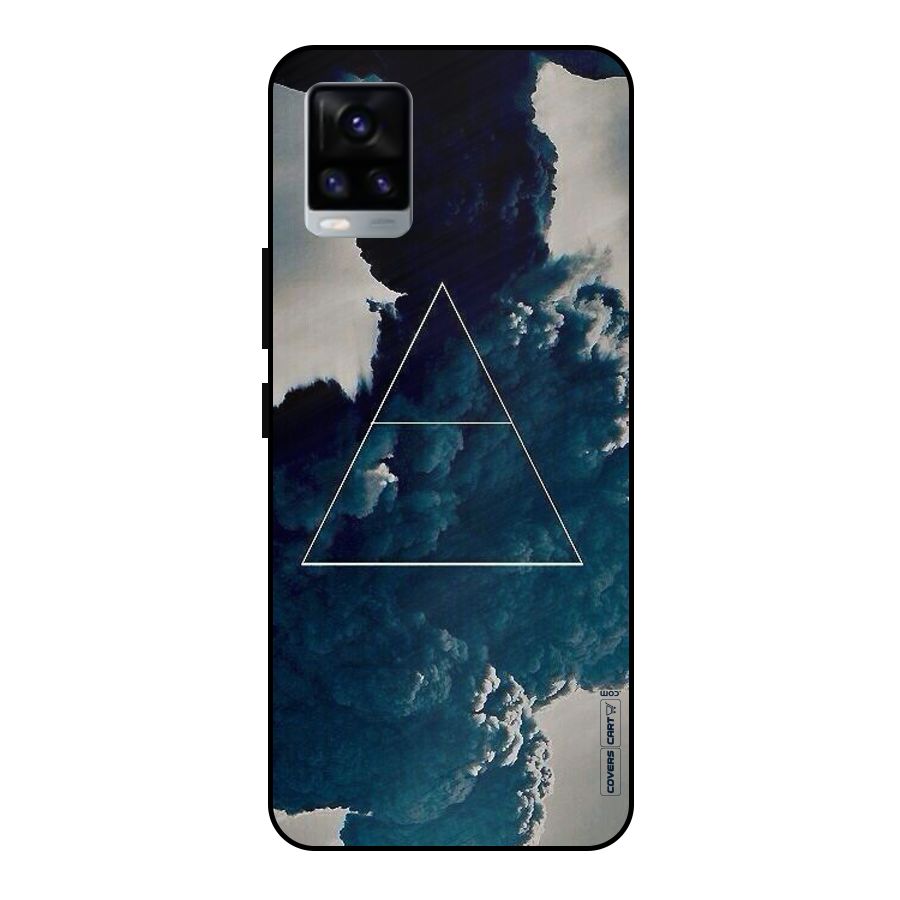 Blue Hue Smoke Metal Back Case for Vivo V20