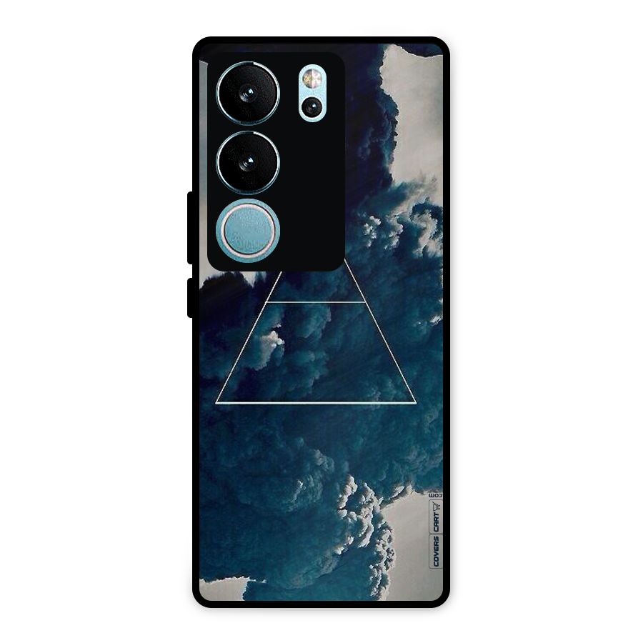 Blue Hue Smoke Metal Back Case for Vivo V29