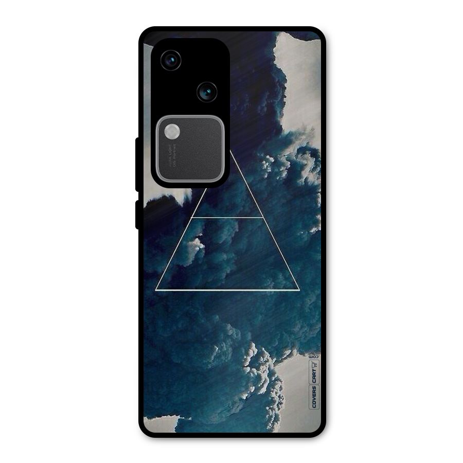 Blue Hue Smoke Metal Back Case for Vivo V30