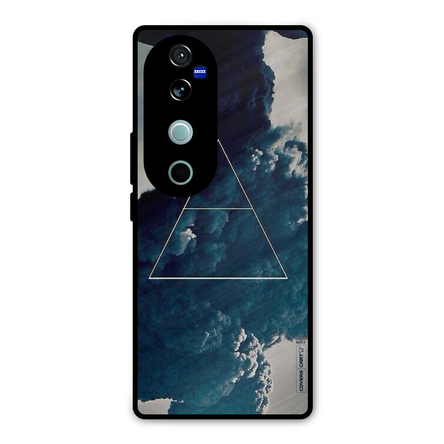 Blue Hue Smoke Metal Back Case for Vivo V40