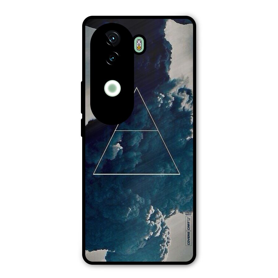 Blue Hue Smoke Metal Back Case for Vivo V40e