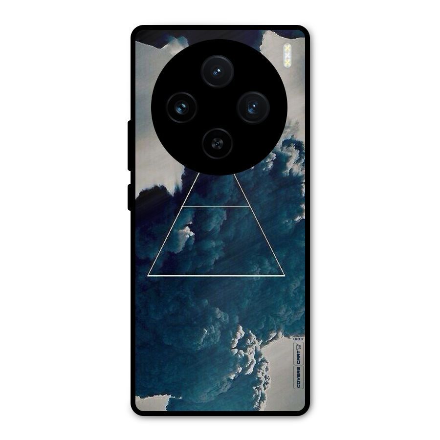 Blue Hue Smoke Metal Back Case for Vivo X100