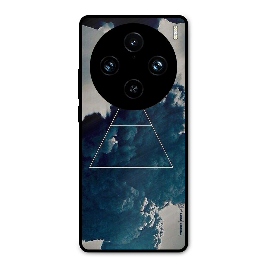 Blue Hue Smoke Metal Back Case for Vivo X100 Pro