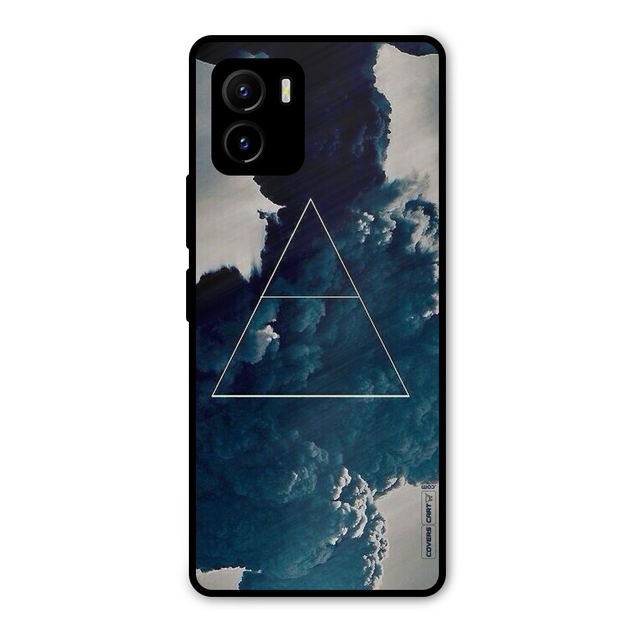 Blue Hue Smoke Metal Back Case for Vivo Y15s