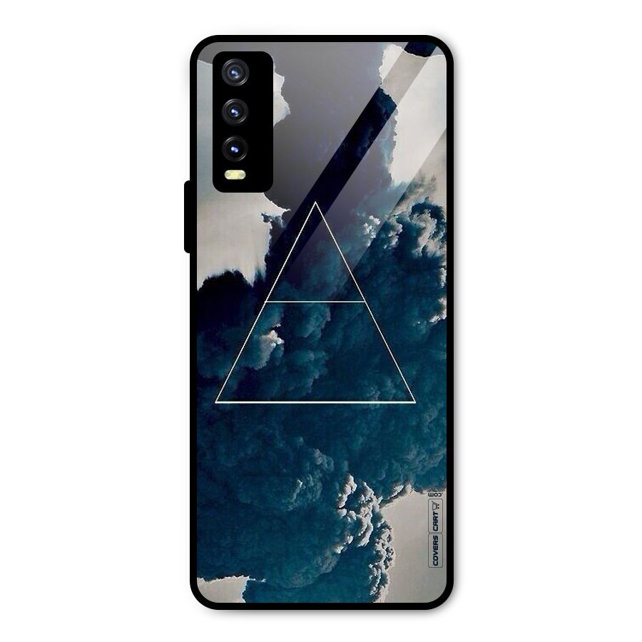 Blue Hue Smoke Metal Back Case for Vivo Y20g