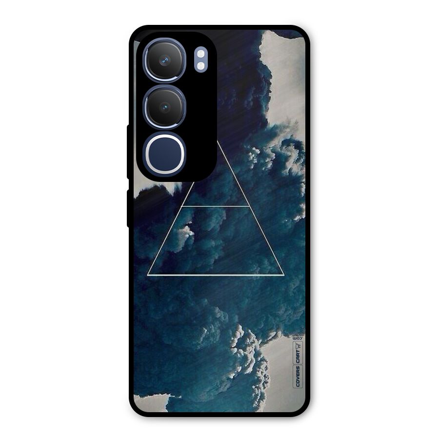 Blue Hue Smoke Metal Back Case for Vivo Y29