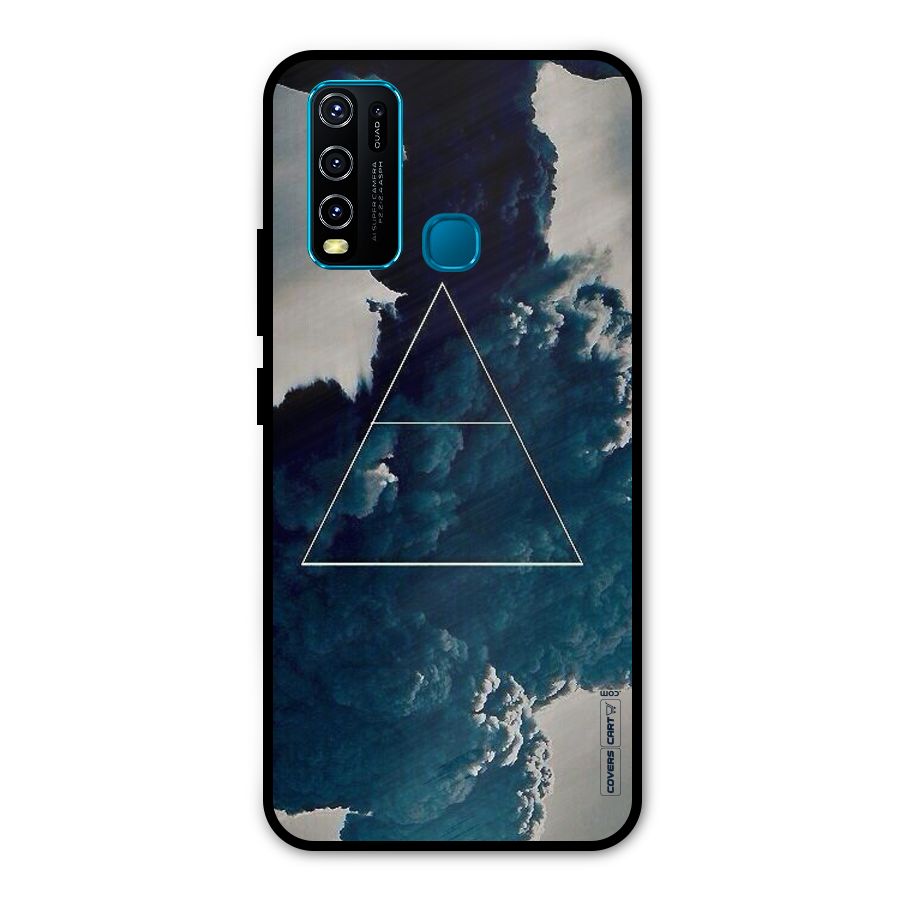 Blue Hue Smoke Metal Back Case for Vivo Y30