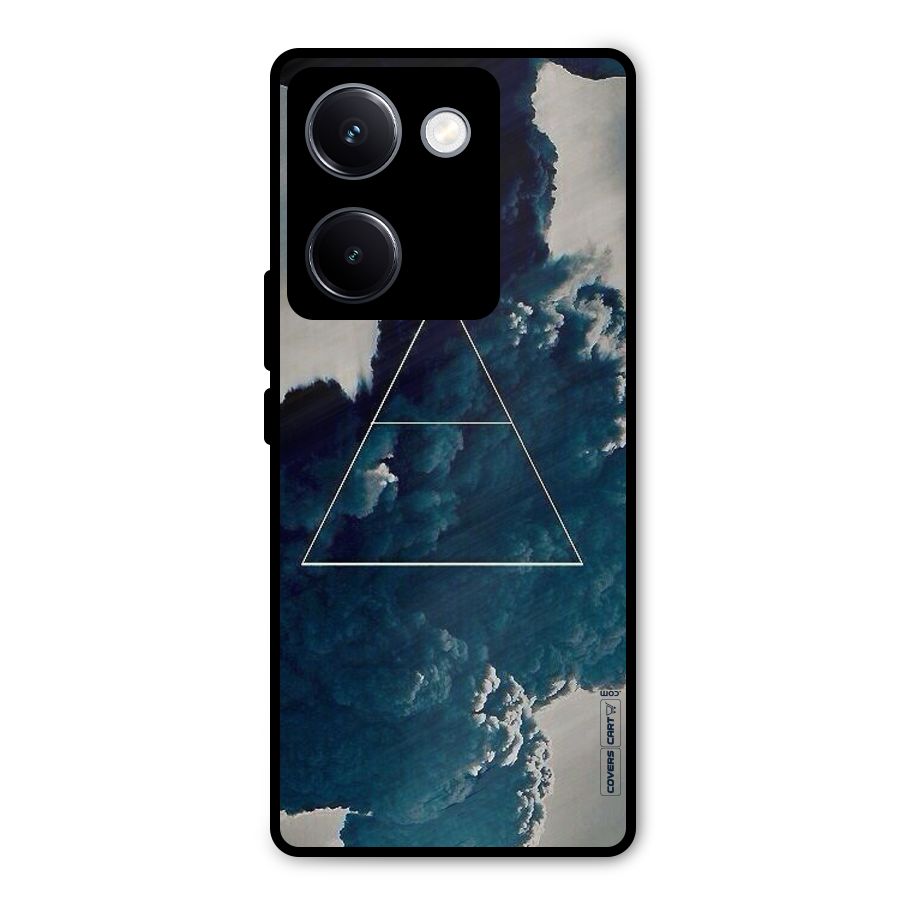 Blue Hue Smoke Metal Back Case for Vivo Y300 Plus