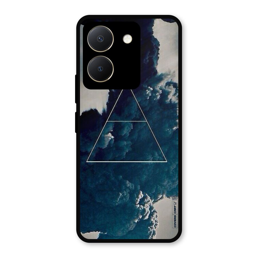 Blue Hue Smoke Metal Back Case for Vivo Y36