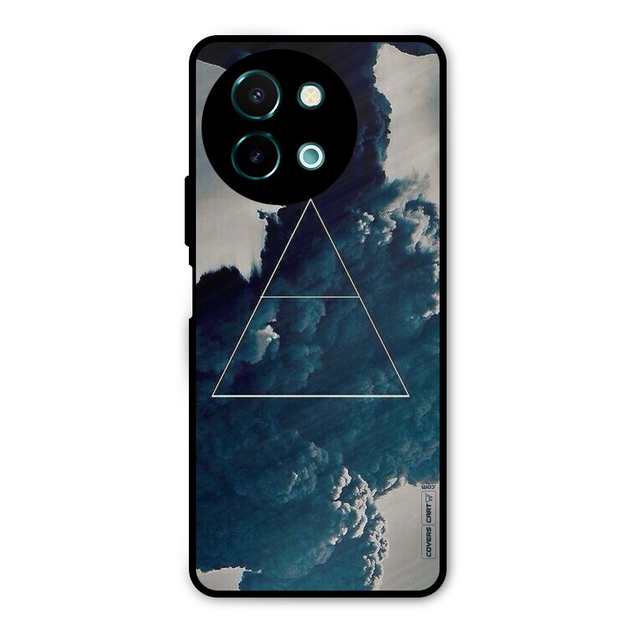 Blue Hue Smoke Metal Back Case for Vivo Y58
