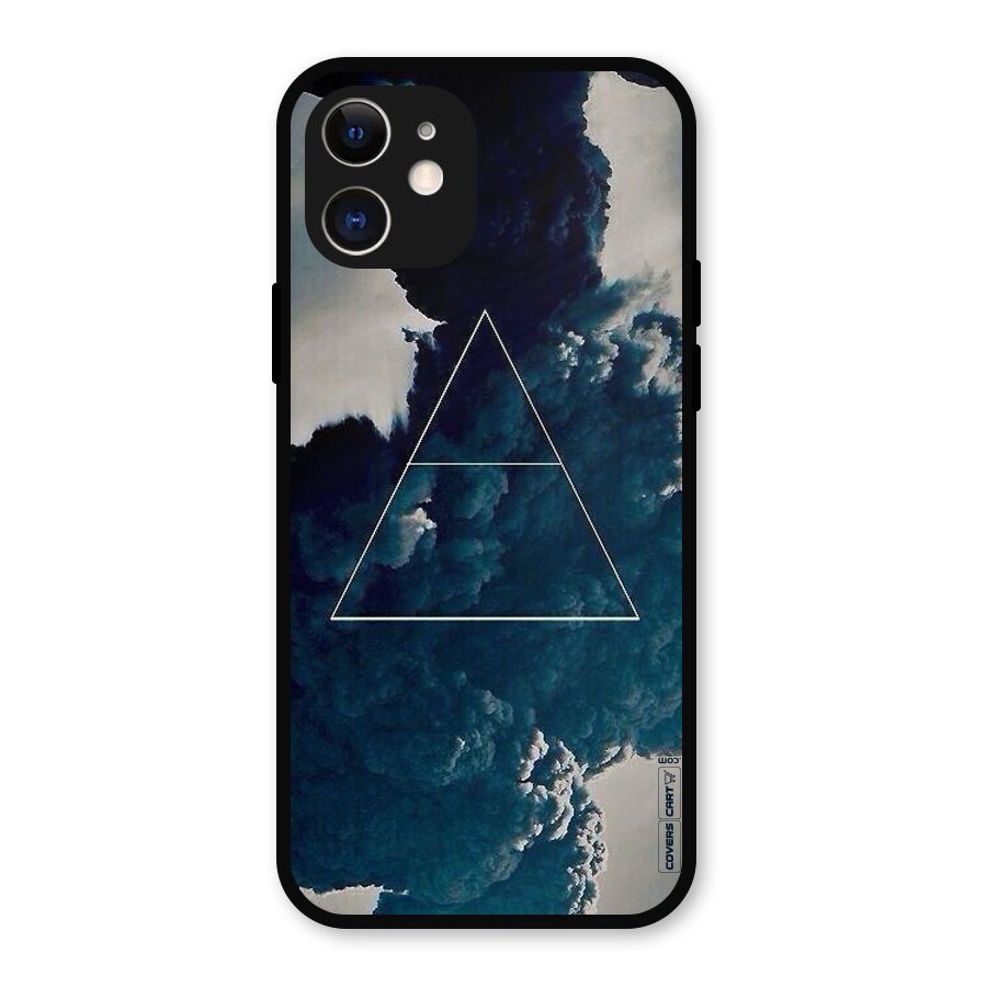 Blue Hue Smoke Metal Back Case for iPhone 12